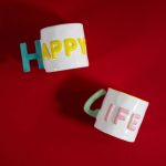 Set 2 tazzine da caffè Happy Life di WD Lifestyle.