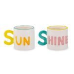 Set 2 tazzine da caffè Sun Shine di WD Lifestyle.