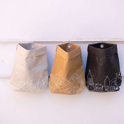 Il Saccaccio raccolta differenziata nelle 3 versioni disponibili (plastica, carta, vetro).